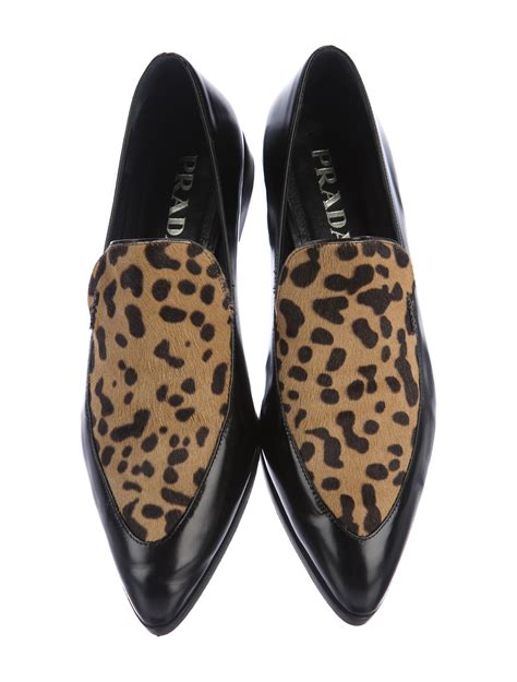 prada cheetah loafers|Prada lace ups.